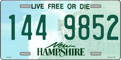 NH license plate 1449852