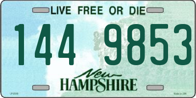 NH license plate 1449853
