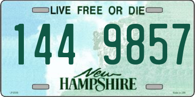 NH license plate 1449857