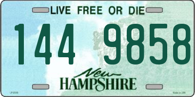 NH license plate 1449858