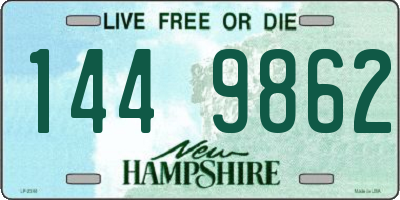 NH license plate 1449862