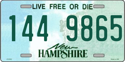 NH license plate 1449865