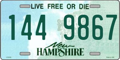 NH license plate 1449867