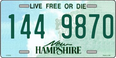 NH license plate 1449870