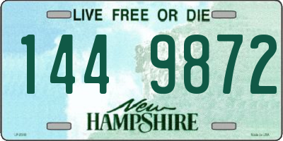 NH license plate 1449872