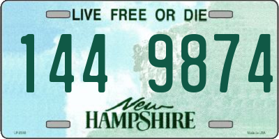 NH license plate 1449874