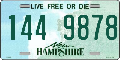 NH license plate 1449878