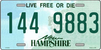 NH license plate 1449883