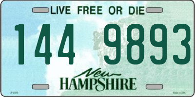 NH license plate 1449893