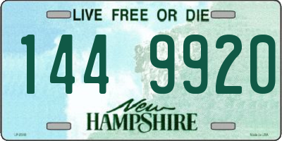 NH license plate 1449920