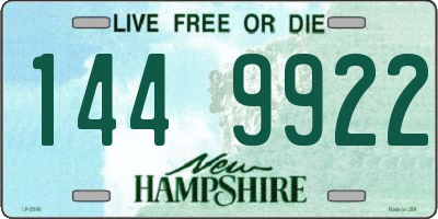 NH license plate 1449922