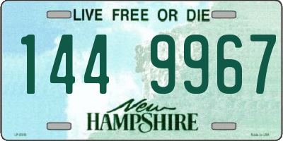 NH license plate 1449967