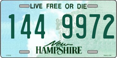 NH license plate 1449972