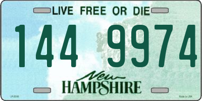 NH license plate 1449974