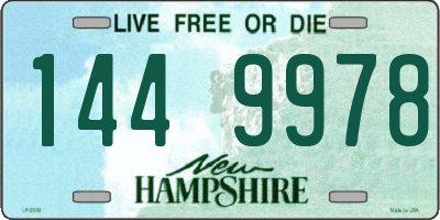 NH license plate 1449978