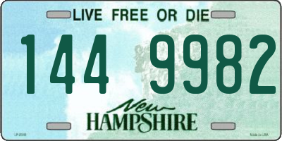 NH license plate 1449982