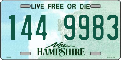 NH license plate 1449983