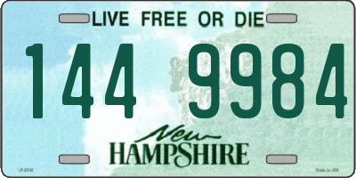 NH license plate 1449984