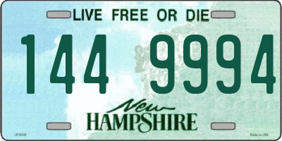 NH license plate 1449994
