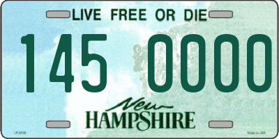 NH license plate 1450000