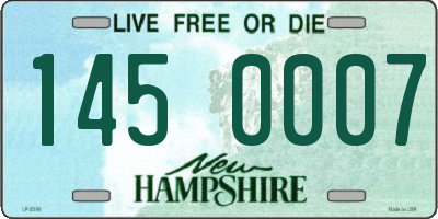 NH license plate 1450007
