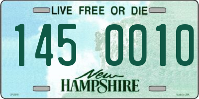 NH license plate 1450010