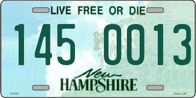 NH license plate 1450013