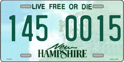NH license plate 1450015