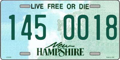 NH license plate 1450018