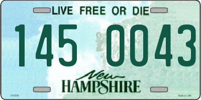 NH license plate 1450043