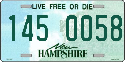 NH license plate 1450058