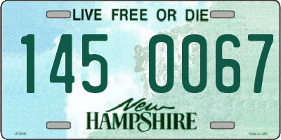 NH license plate 1450067