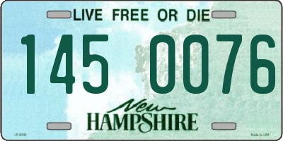 NH license plate 1450076