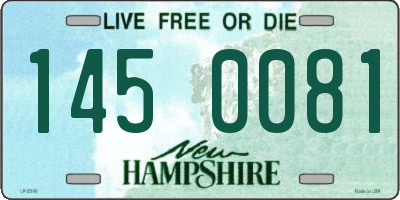 NH license plate 1450081