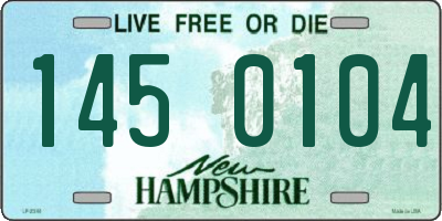 NH license plate 1450104