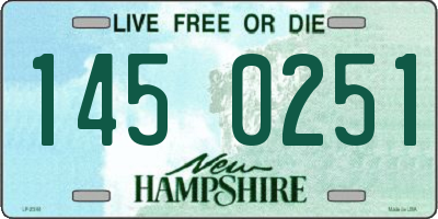 NH license plate 1450251