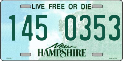 NH license plate 1450353