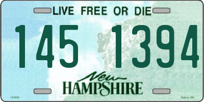 NH license plate 1451394