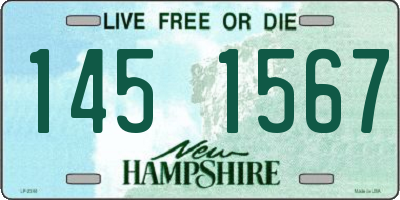 NH license plate 1451567