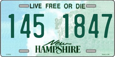 NH license plate 1451847