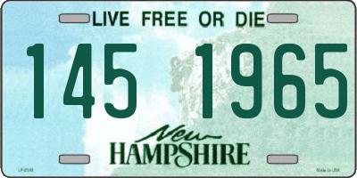 NH license plate 1451965