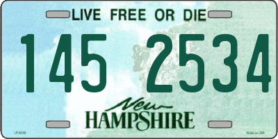 NH license plate 1452534
