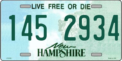 NH license plate 1452934
