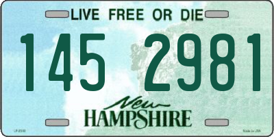 NH license plate 1452981