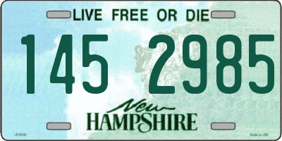 NH license plate 1452985