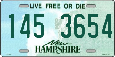 NH license plate 1453654