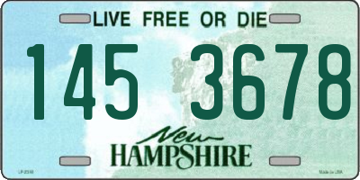 NH license plate 1453678