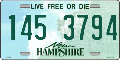NH license plate 1453794