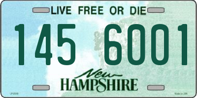 NH license plate 1456001