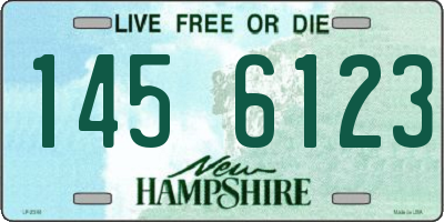NH license plate 1456123